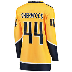 Kiefer Sherwood Nashville Predators Fanatics Women's Home Breakaway Player Jersey - Gold | Fanatics online