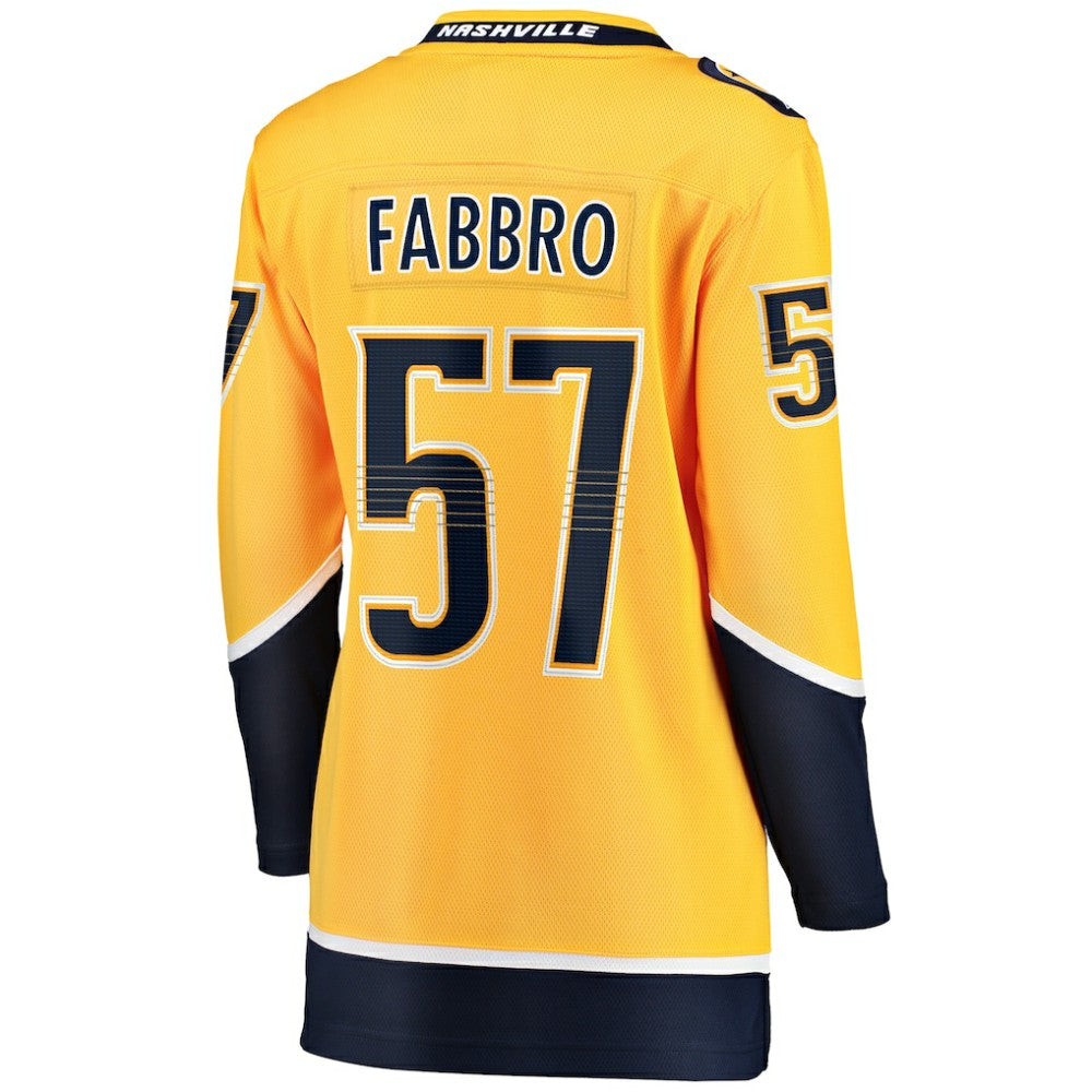 Dante Fabbro Nashville Predators Fanatics Women's Home Breakaway Player Jersey - Gold | Fanatics online