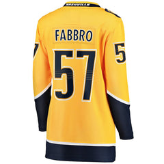 Dante Fabbro Nashville Predators Fanatics Women's Home Breakaway Player Jersey - Gold | Fanatics online