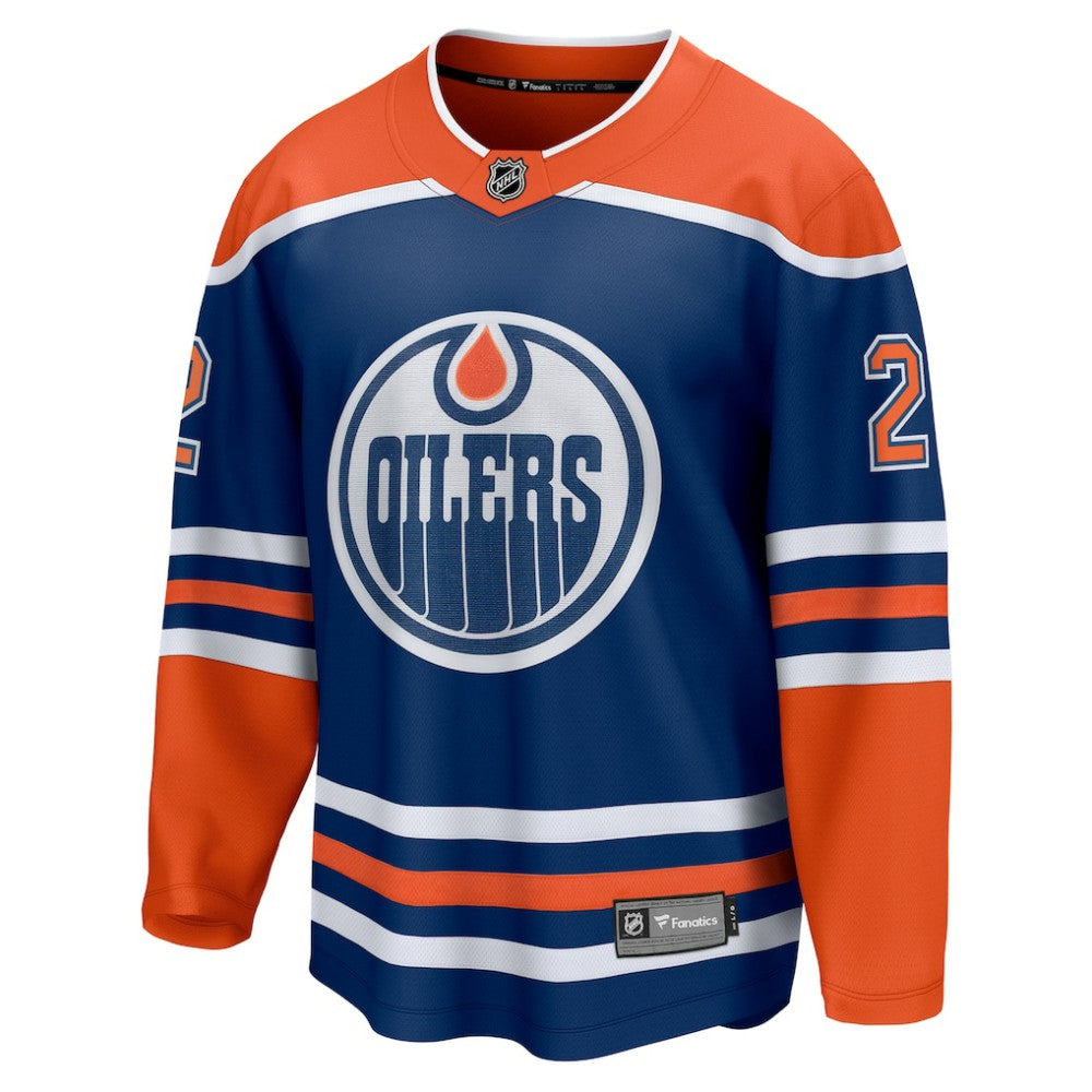 Evan Bouchard Edmonton Oilers Fanatics Home Breakaway Player Jersey - Royal | Fanatics Lifestyle