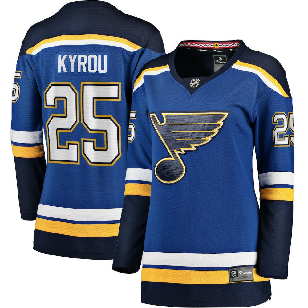 Jordan Kyrou St. Louis Blues Fanatics Women's Home Breakaway Player Jersey - Blue | Fanatics sale