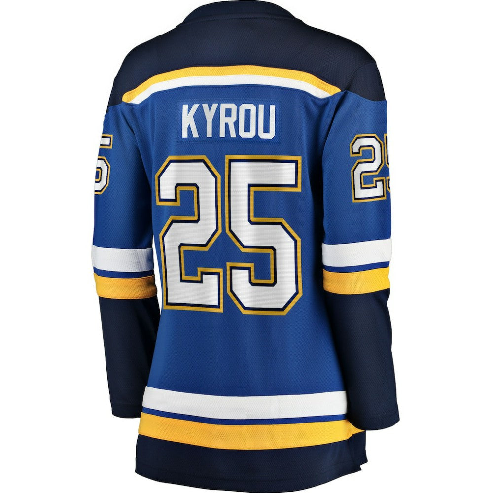Jordan Kyrou St. Louis Blues Fanatics Women's Home Breakaway Player Jersey - Blue | Fanatics sale