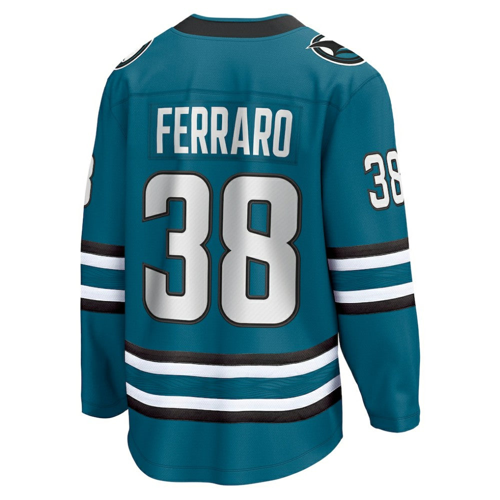 Mario Ferraro San Jose Sharks Fanatics Home Breakaway Player Jersey - Teal | Fanatics Lifestyle
