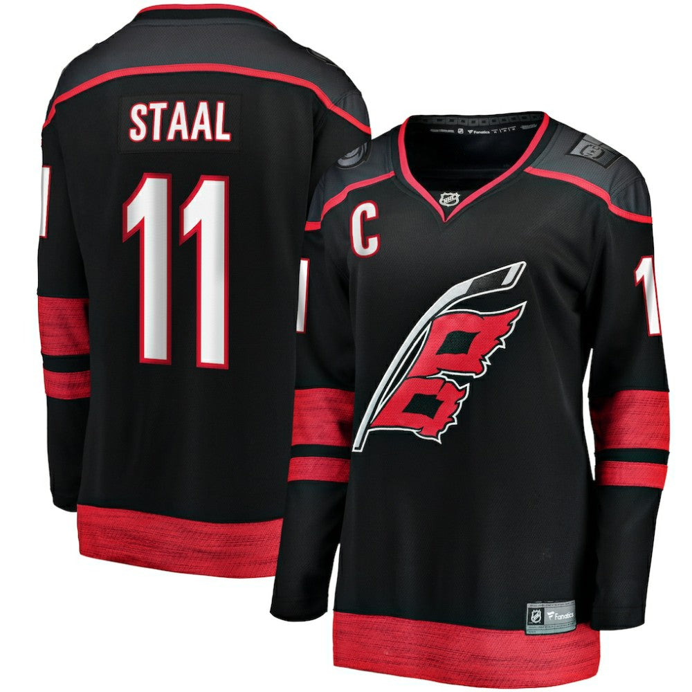 Jordan Staal Carolina Hurricanes Fanatics Women's Home Captain Patch Breakaway Player Jersey - Black | Fanatics near me