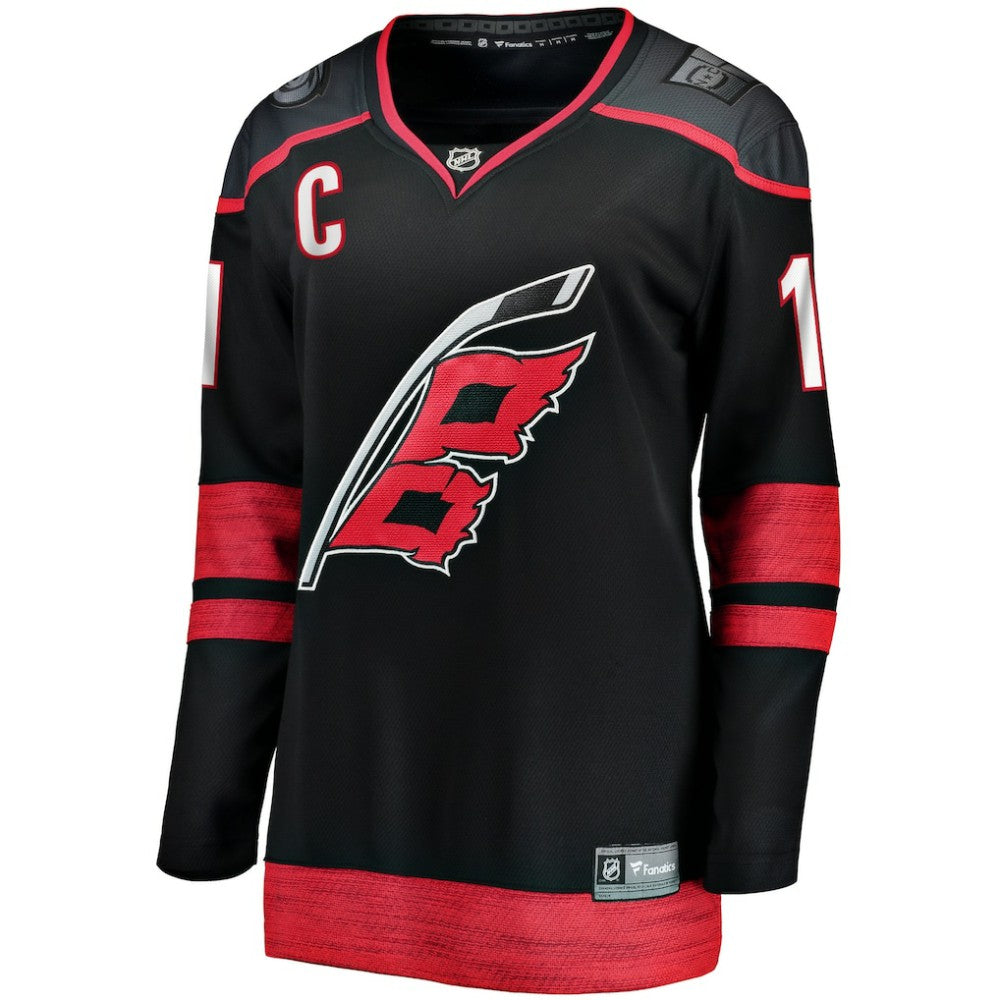 Jordan Staal Carolina Hurricanes Fanatics Women's Home Captain Patch Breakaway Player Jersey - Black | Fanatics near me