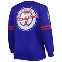 Buffalo Bills Big & Tall Celebration of Champions Pullover Sweatshirt - Red/Royal - Mitchell & Ness