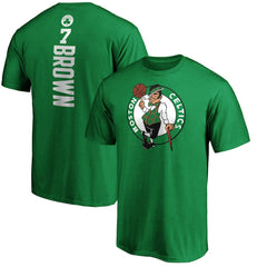Jaylen Brown Boston Celtics Playmaker Name & Number Logo T-Shirt Kelly Green