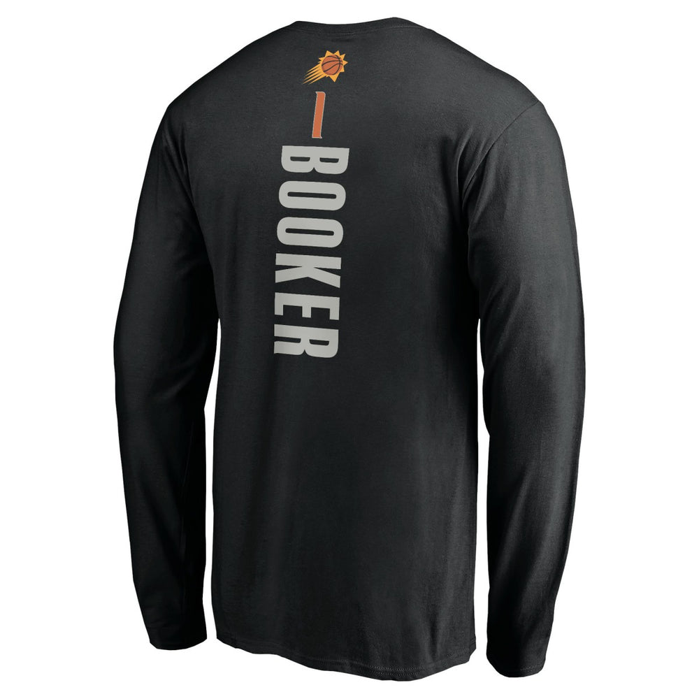 Devin Booker Phoenix Suns Playmaker Name & Number Long Sleeve T-Shirt Black