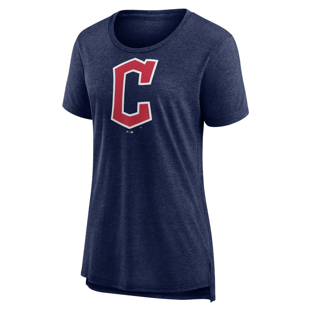 Cleveland Guardians Women's Official Wordmark Tri-Blend T-Shirt Outlet