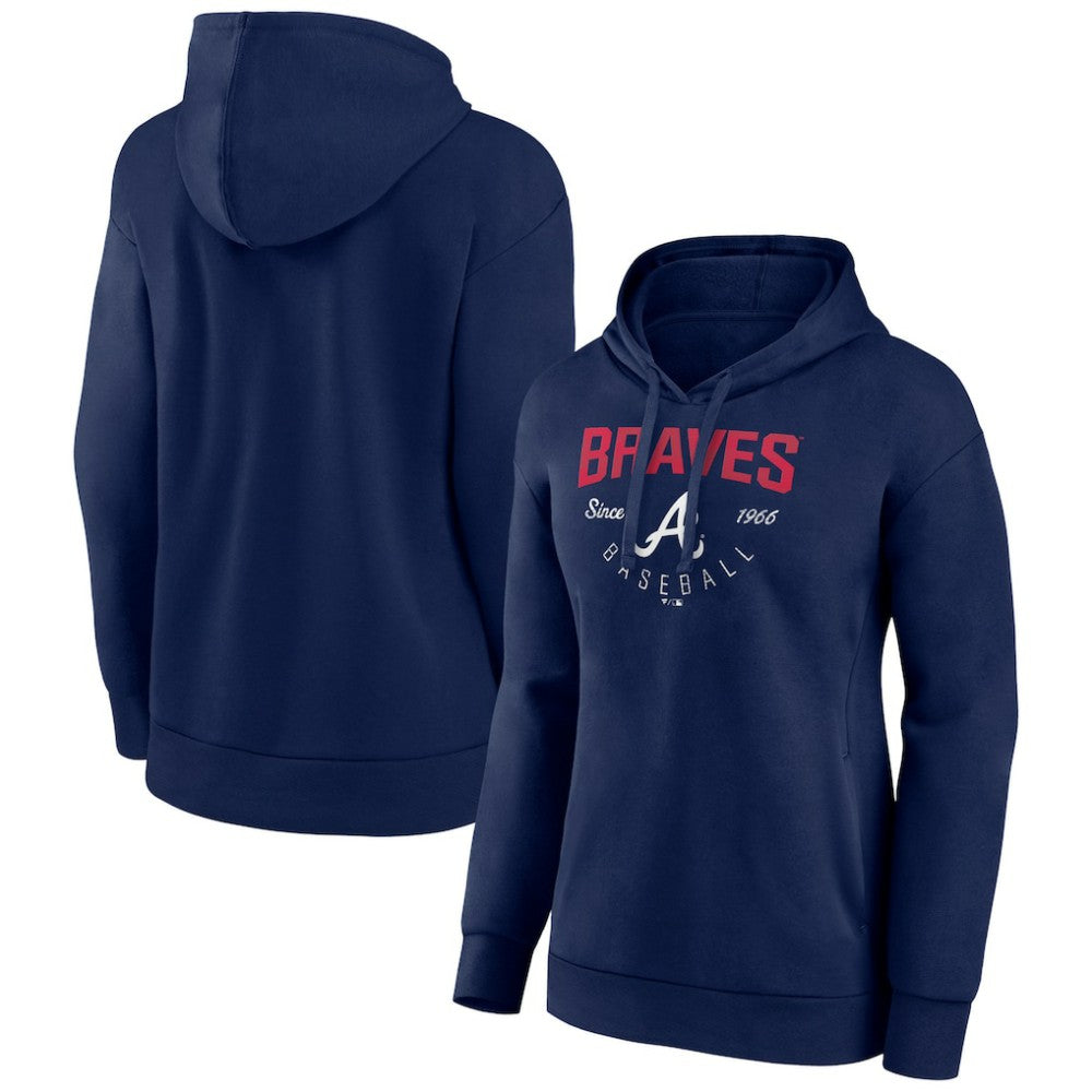 Atlanta Braves Women's Team Live For It Pullover Hoodie Outlet