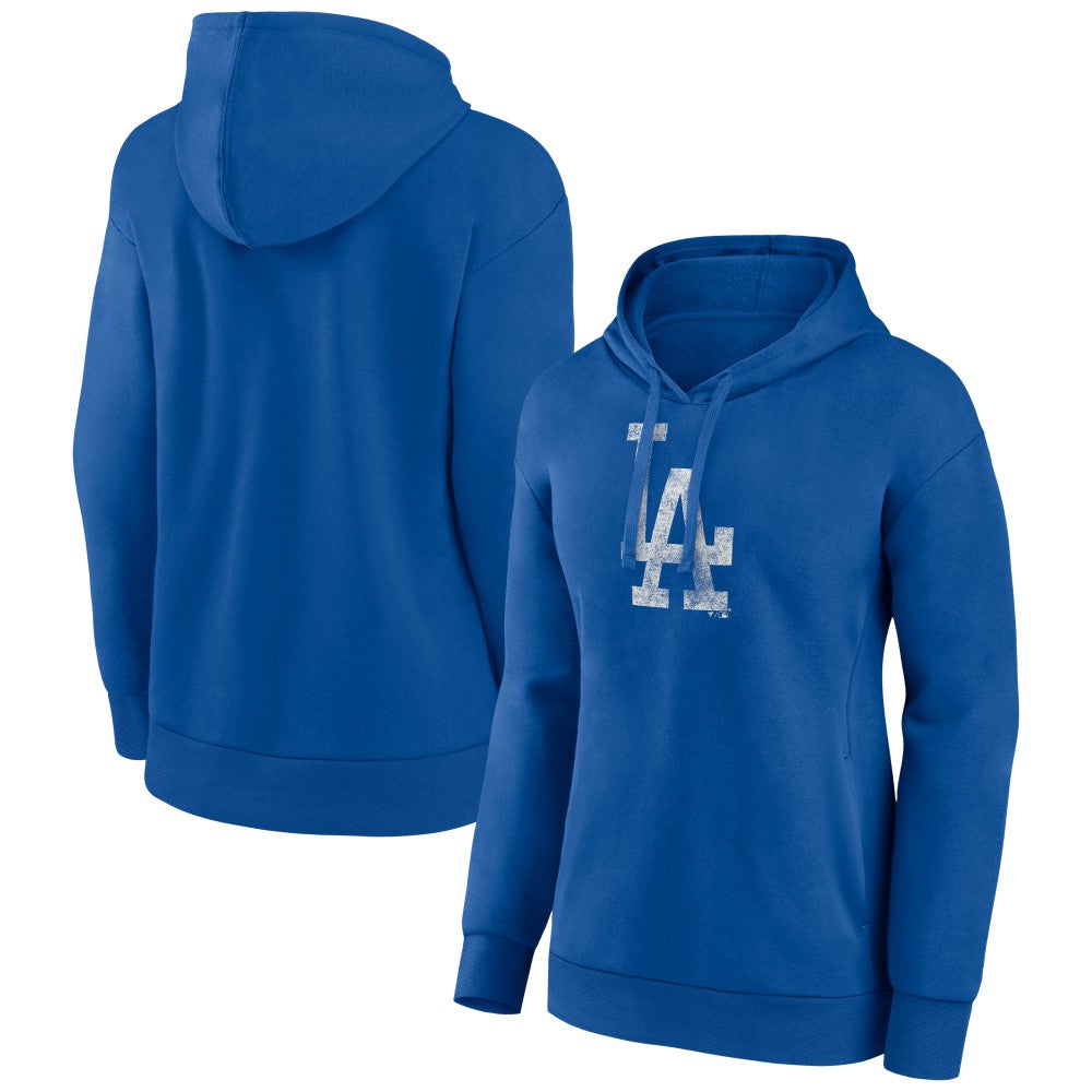 Los Angeles Dodgers Women's Distressed Team Pullover Hoodie Discount