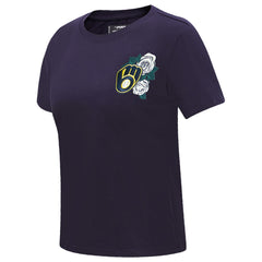 Milwaukee Brewers Pro Standard Women's Roses Fitted T-Shirt Near Me