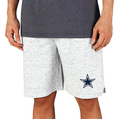 Dallas Cowboys Concepts Sport Throttle Knit Jam Shorts - White/Charcoal - NFL