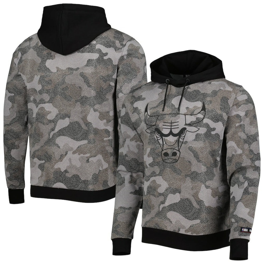 Chicago Bulls Hugo Boss Camo Pullover Hoodie Black