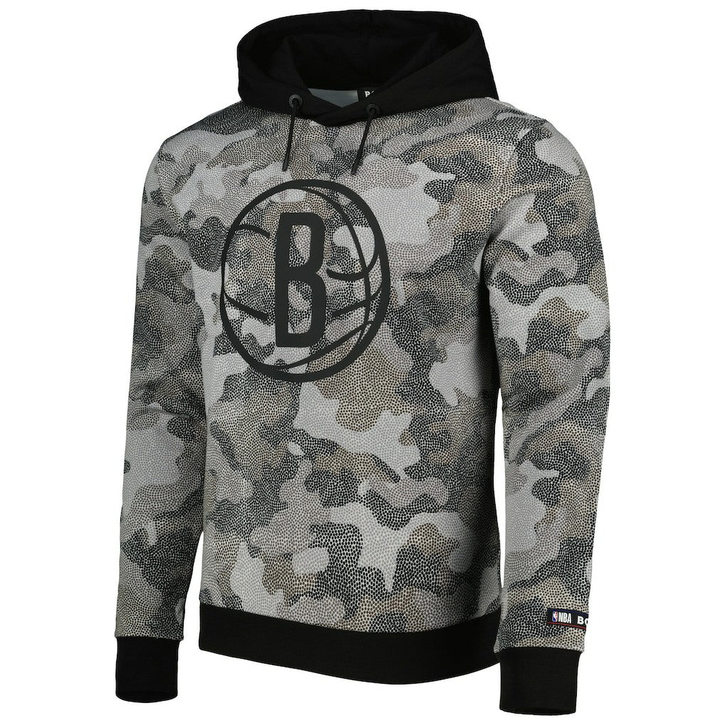 Brooklyn Nets Hugo Boss Camo Pullover Hoodie Black