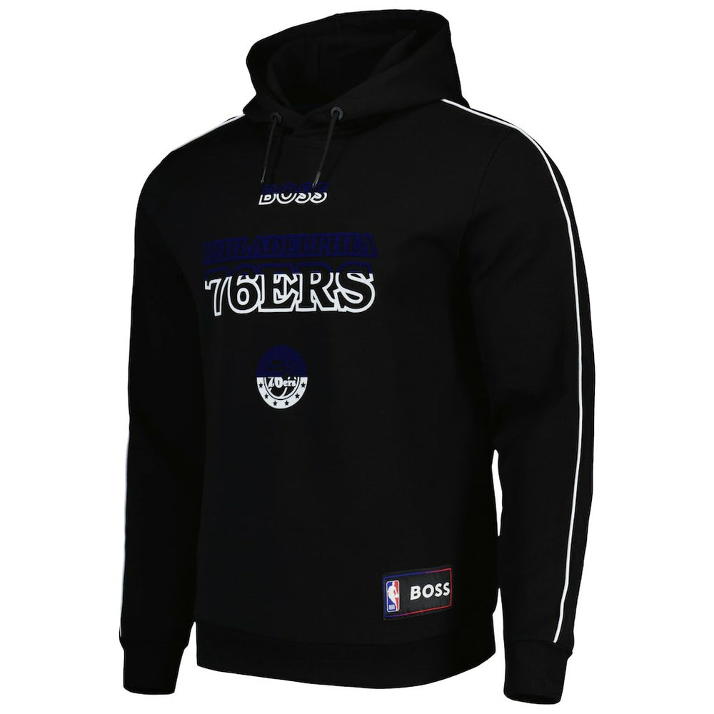 Philadelphia 76ers NBA x Hugo Boss Team Bounce Tri-Blend Pullover Hoodie Black