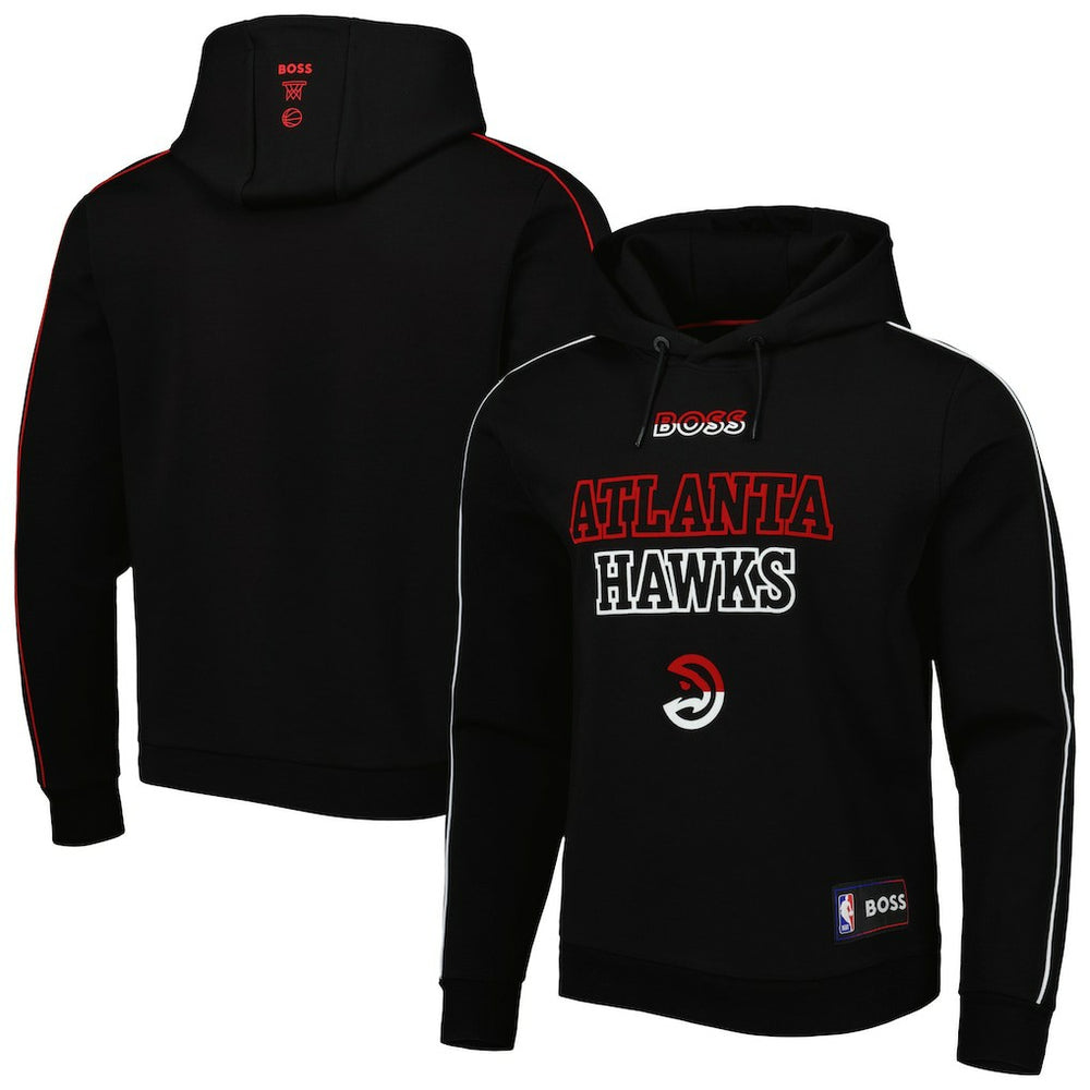 Atlanta Hawks NBA x Hugo Boss Team Bounce Tri-Blend Pullover Hoodie Black