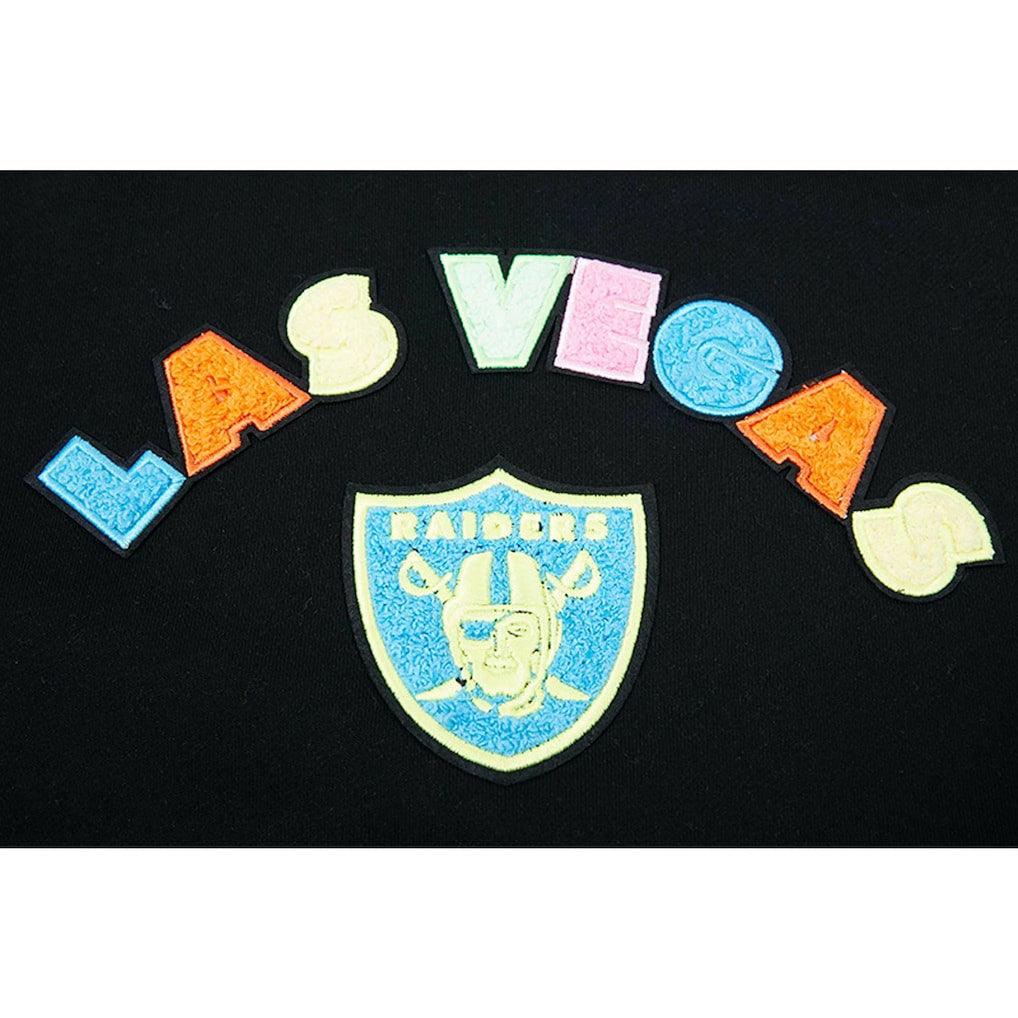 Las Vegas Raiders Pro Standard Women's Neon Fleece Pullover Hoodie - Black - NFL
