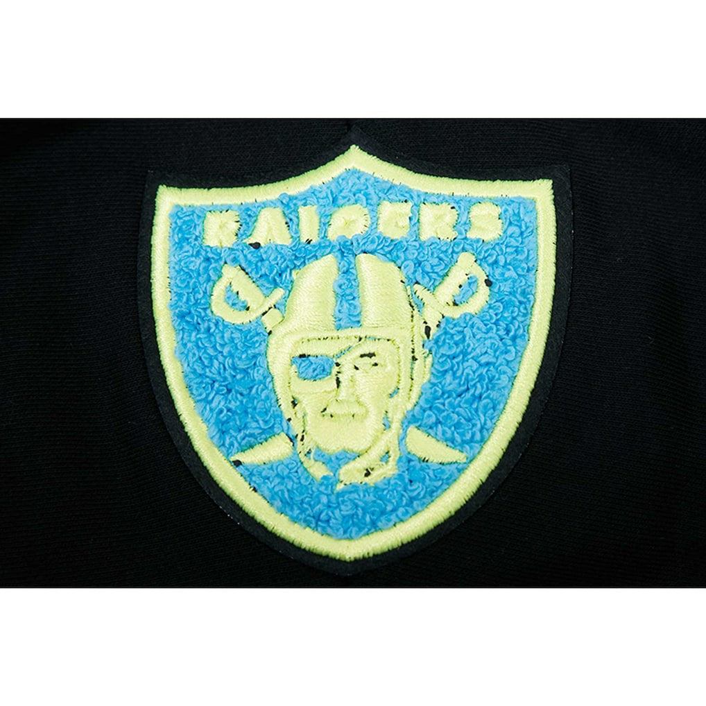 Las Vegas Raiders Pro Standard Women's Neon Fleece Pullover Hoodie - Black - NFL