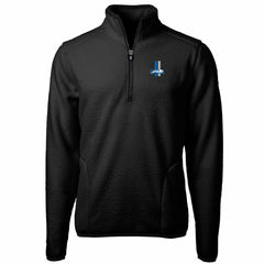 Detroit Lions Cutter & Buck Cascade Eco Sherpa Fleece Big & Tall Quarter-Zip Throwback Jacket - Black - NFL