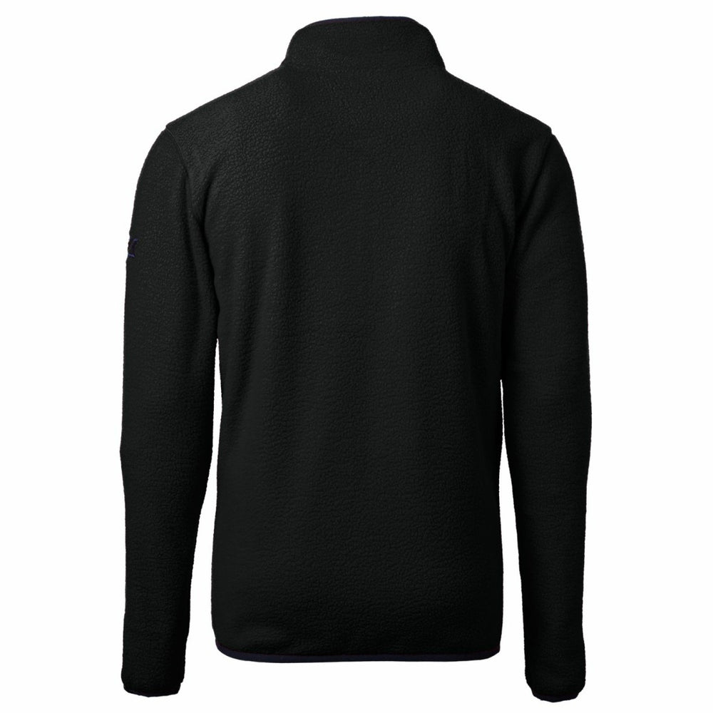 Detroit Lions Cutter & Buck Cascade Eco Sherpa Fleece Big & Tall Quarter-Zip Throwback Jacket - Black - NFL