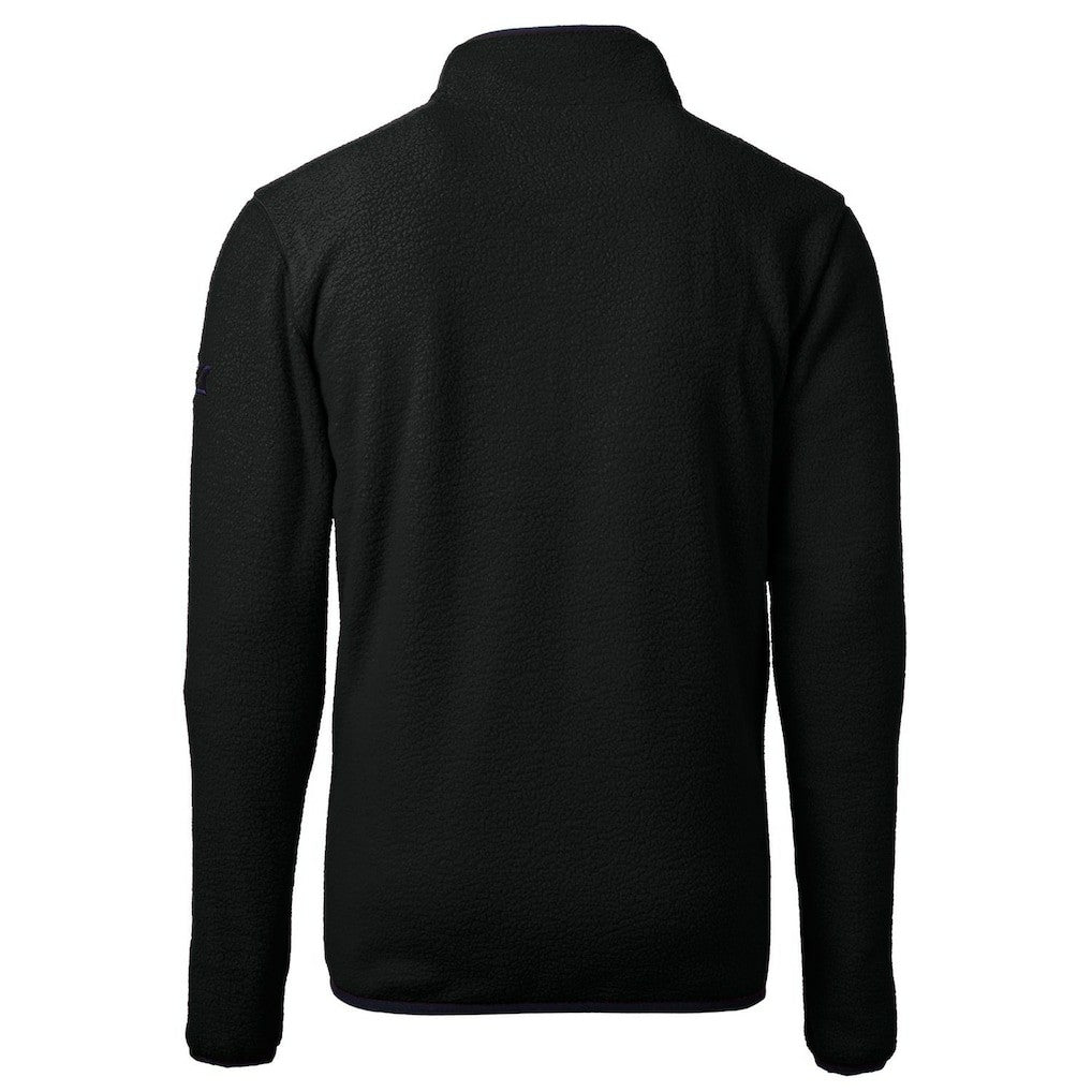 Las Vegas Raiders Cutter & Buck Cascade Eco Sherpa Fleece Big & Tall Quarter-Zip Throwback Jacket - Black - NFL