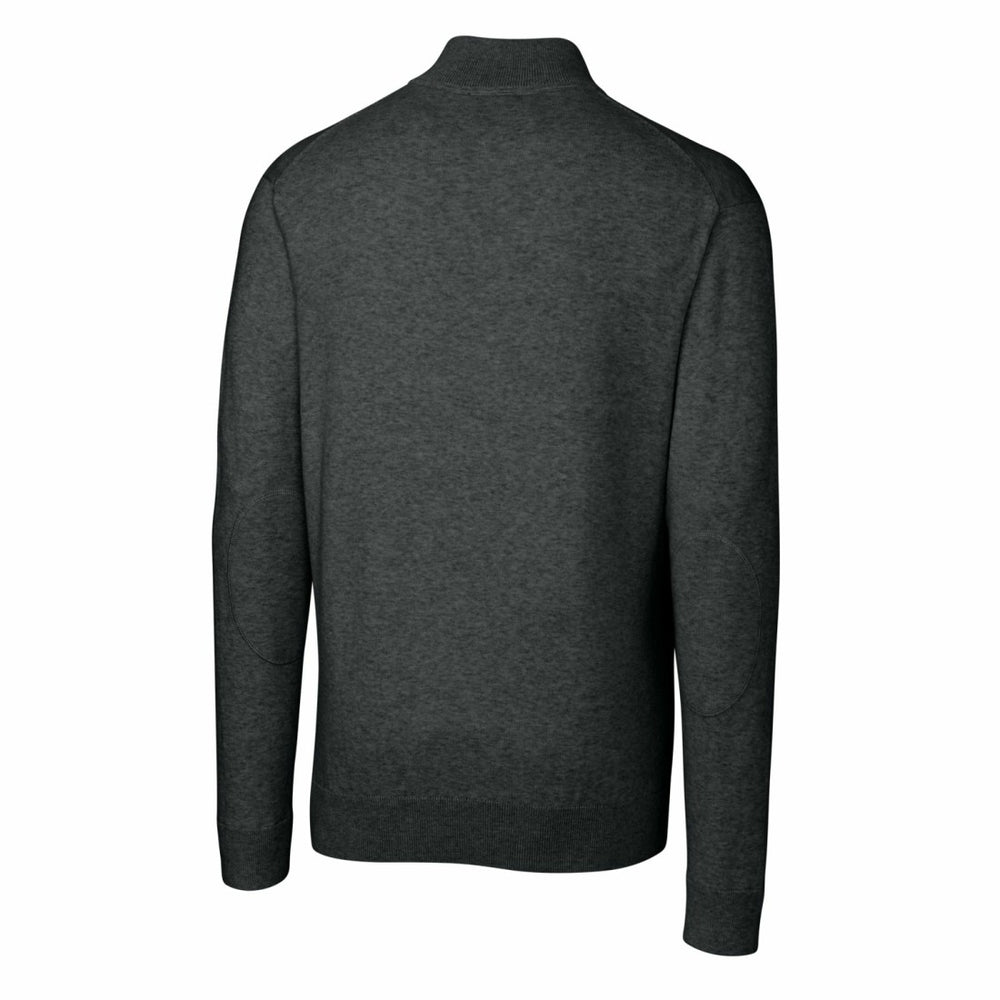Detroit Lions Cutter & Buck Throwback Logo Lakemont Tri-Blend Big & Tall Quarter-Zip Pullover Sweater - Heather Charcoal - NFL