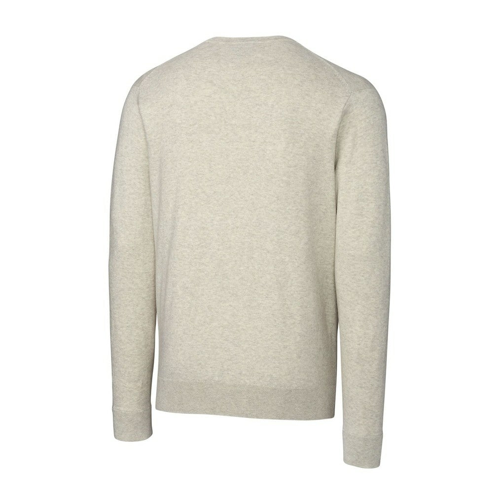 Miami Dolphins Cutter & Buck Throwback Logo Lakemont Tri-Blend Big & Tall V-Neck Pullover Sweater - Oatmeal - NFL