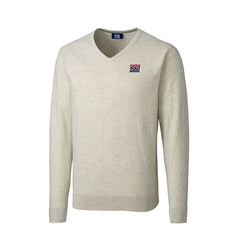 New York Giants Cutter & Buck Throwback Logo Lakemont Tri-Blend Big & Tall V-Neck Pullover Sweater - Oatmeal - NFL