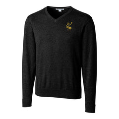 Pittsburgh Steelers Cutter & Buck Throwback Logo Lakemont Tri-Blend Big & Tall V-Neck Pullover Sweater - Black - NFL