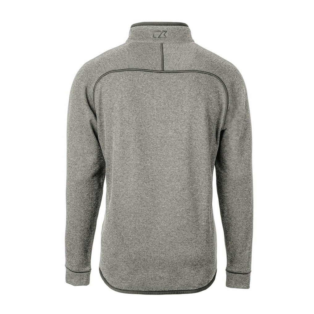 Miami Dolphins Cutter & Buck Mainsail Sweater-Knit Big & Tall Half-Zip Pullover Jacket - Heather Gray - NFL