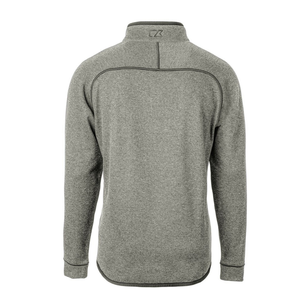 Detroit Lions Cutter & Buck Mainsail Sweater-Knit Big & Tall Half-Zip Pullover Jacket - Heather Gray - NFL