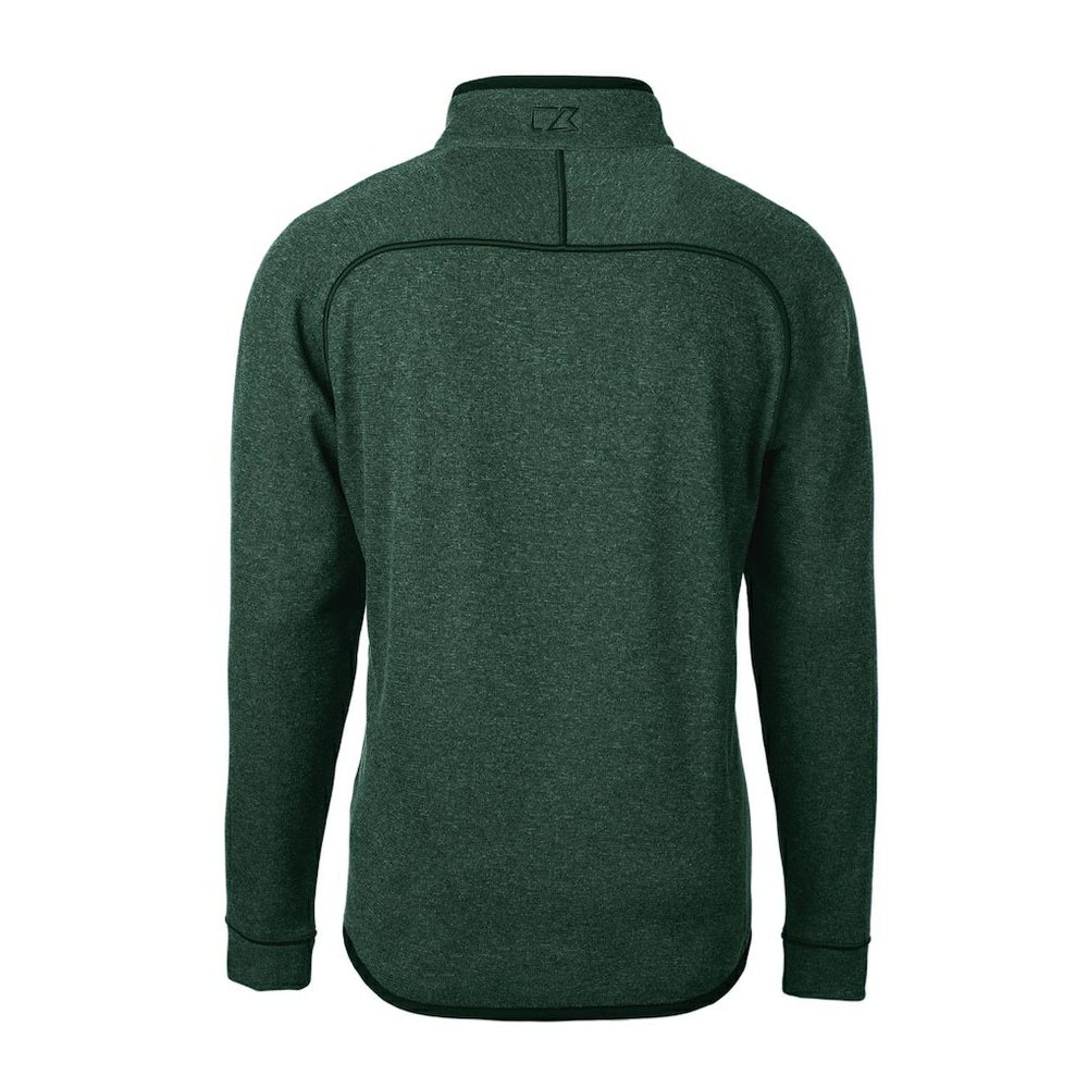 Green Bay Packers Cutter & Buck Mainsail Sweater-Knit Big & Tall Half-Zip Pullover Jacket - Heather Green - NFL