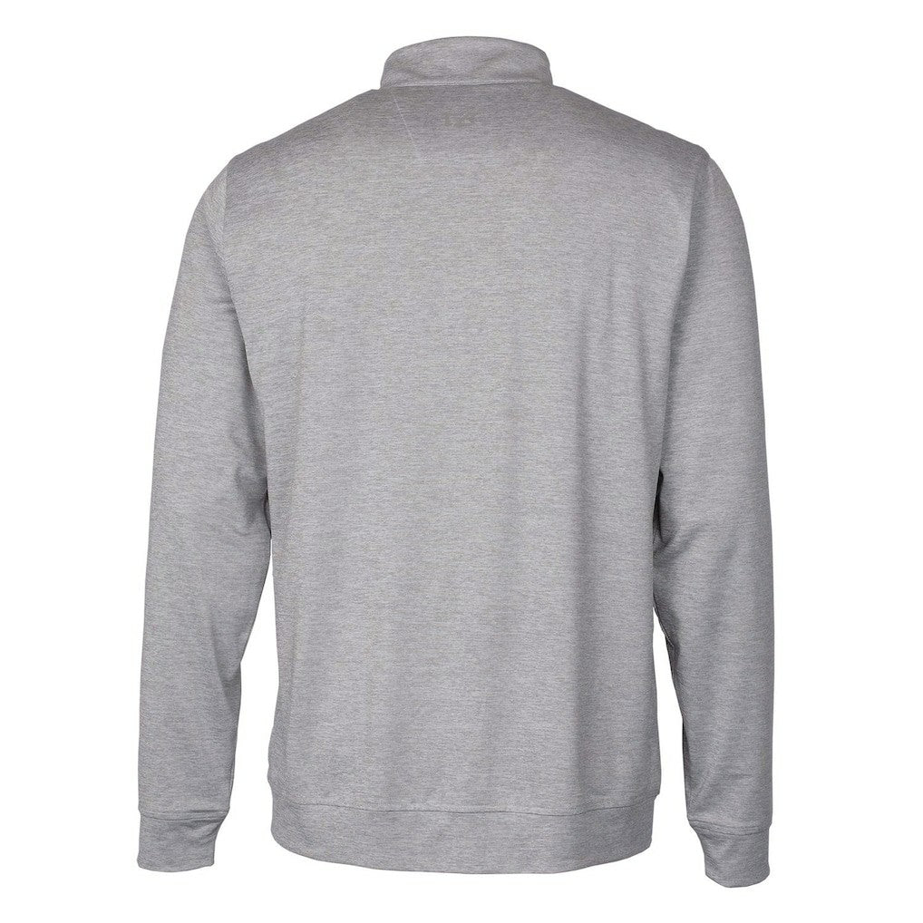 Cleveland Browns Cutter & Buck Stealth Heathered Big & Tall Throwback Logo Quarter-Zip Pullover Top - Gray - NFL