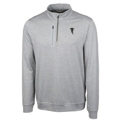 Atlanta Falcons Cutter & Buck Stealth Heathered Big & Tall Throwback Logo Quarter-Zip Pullover Top - Gray - NFL