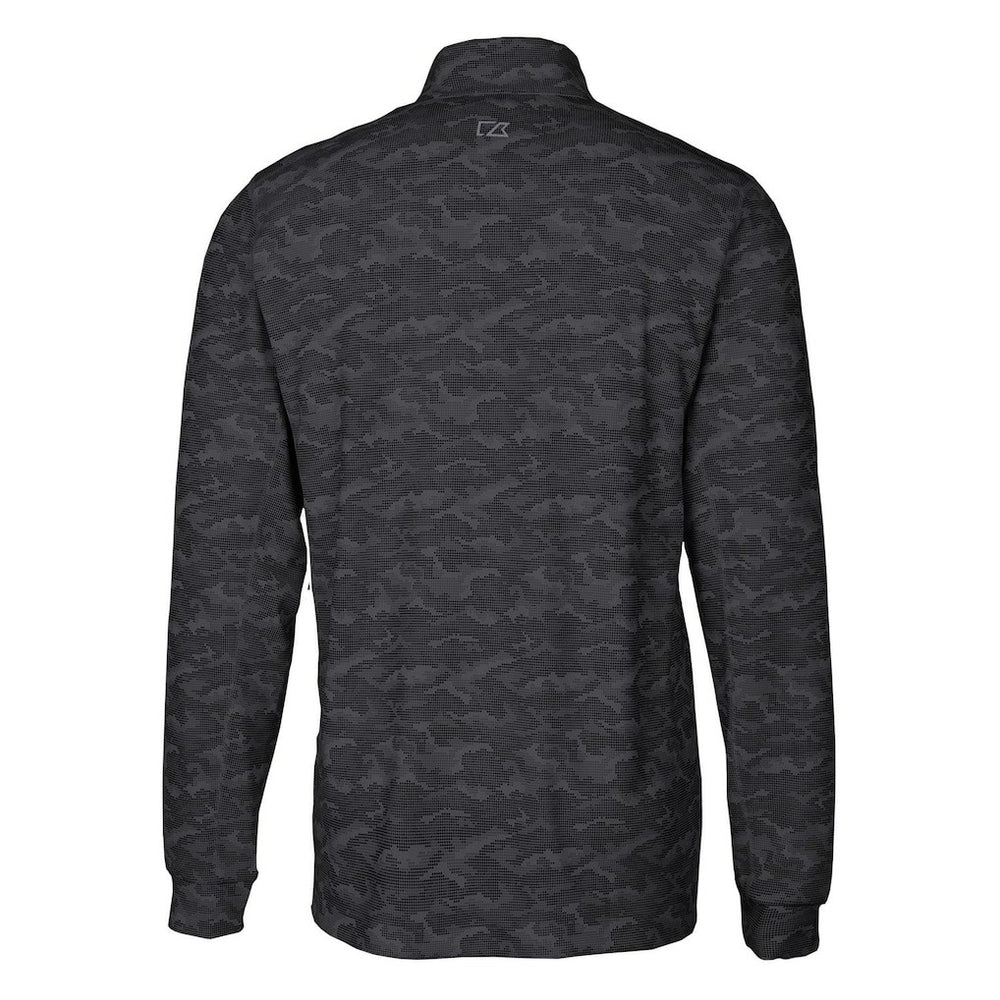 San Francisco 49ers Cutter & Buck Throwback Logo Big & Tall Traverse Camo Print Stretch Quarter-Zip Pullover Top - Black - NFL