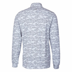 Detroit Lions Cutter & Buck Throwback Logo Big & Tall Traverse Camo Print Stretch Quarter-Zip Pullover Top - Charcoal - NFL