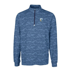 Los Angeles Chargers Cutter & Buck Throwback Logo Big & Tall Traverse Camo Print Stretch Quarter-Zip Pullover Top - Navy - NFL