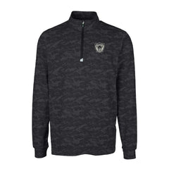 Las Vegas Raiders Cutter & Buck Throwback Logo Big & Tall Traverse Camo Print Stretch Quarter-Zip Pullover Top - Black - NFL