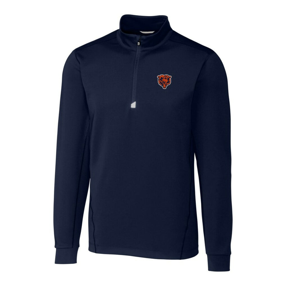 Chicago Bears Cutter & Buck Throwback Logo Traverse Stretch Quarter-Zip Big & Tall Pullover Top - Navy - NFL
