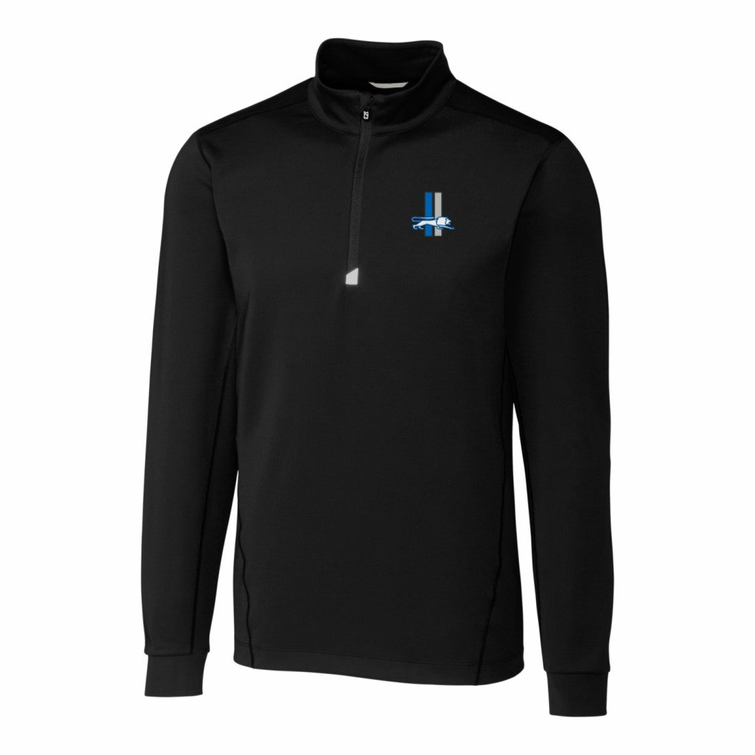 Detroit Lions Cutter & Buck Throwback Logo Traverse Stretch Quarter-Zip Big & Tall Pullover Top - Black - NFL