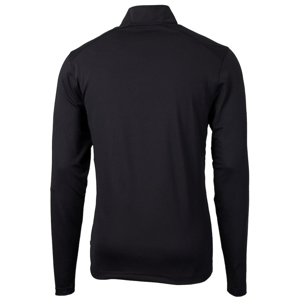 New England Patriots Cutter & Buck Throwback Logo Virtue Eco Pique Recycled Quarter-Zip Big & Tall Pullover Top - Black - NFL