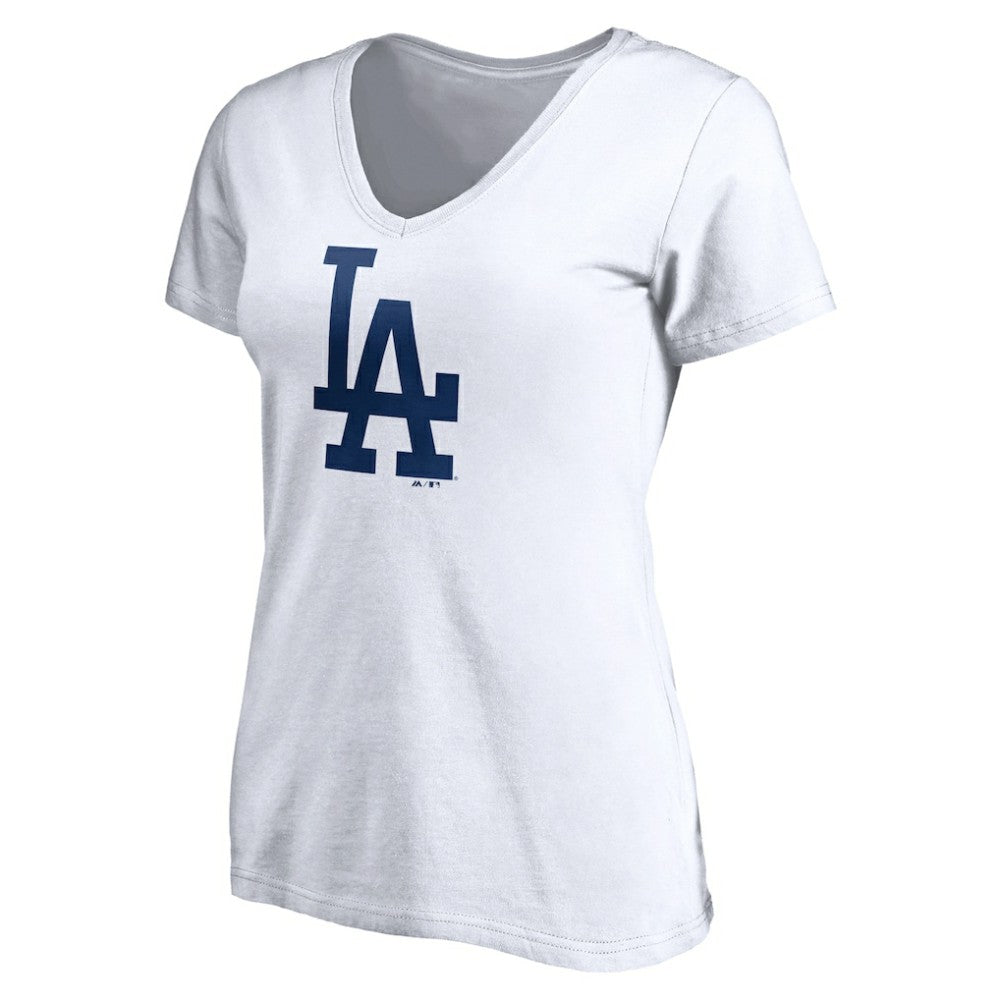 Los Angeles Dodgers Women's Official Logo V-Neck T-Shirt Sale