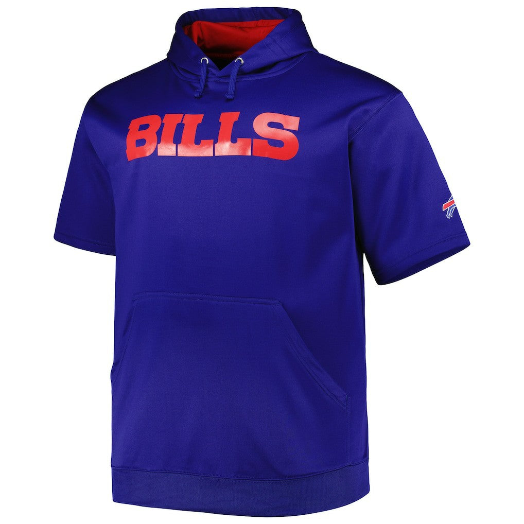 Josh Allen Buffalo Bills Big & Tall Short Sleeve Pullover Hoodie - Royal - NFL