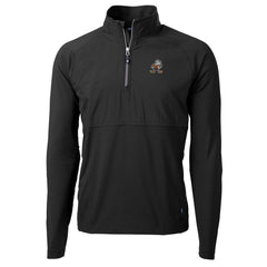 Cleveland Browns Cutter & Buck Adapt Eco Knit Hybrid Recycled Quarter-Zip Throwback Pullover Top - Black - NFL