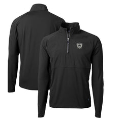 Las Vegas Raiders Cutter & Buck Adapt Eco Knit Hybrid Recycled Quarter-Zip Throwback Pullover Top - Black - NFL
