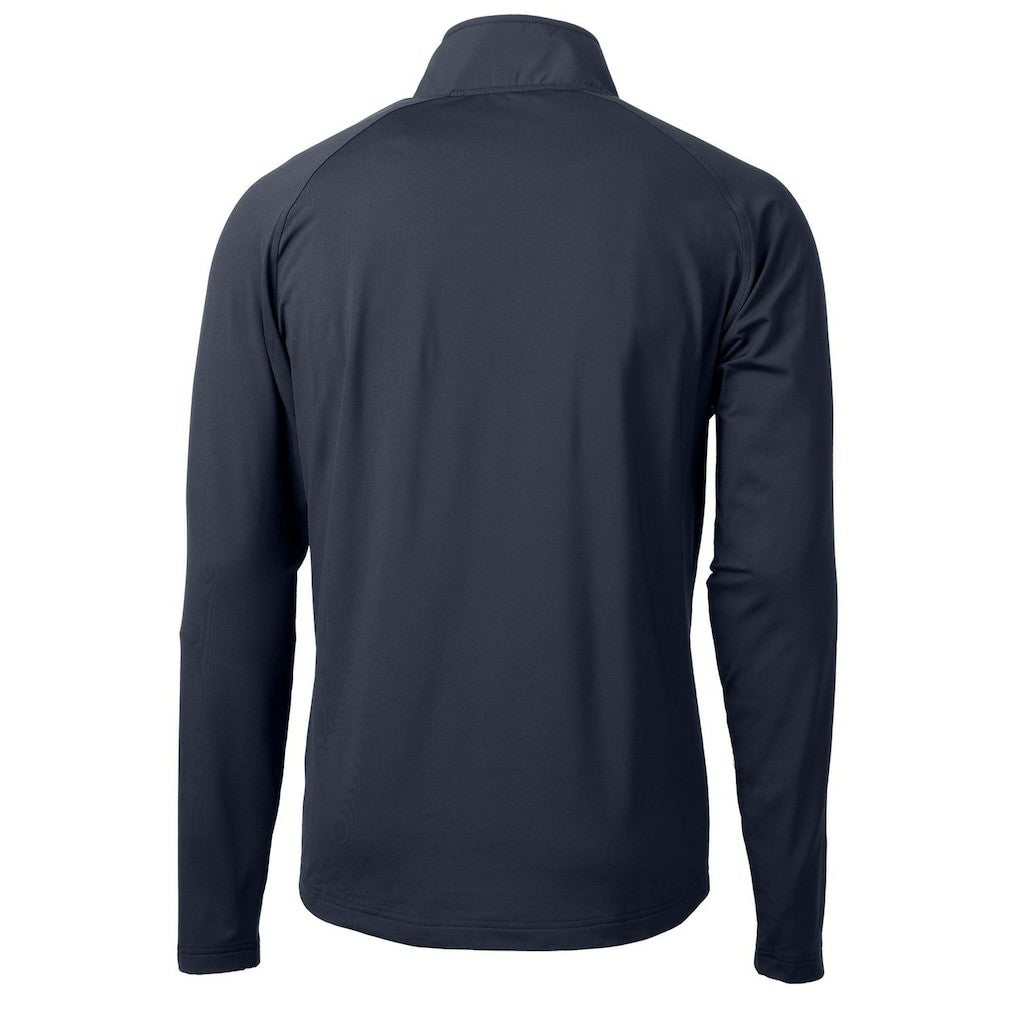 Chicago Bears Cutter & Buck Adapt Eco Knit Hybrid Recycled Quarter-Zip Throwback Pullover Top - Navy - NFL