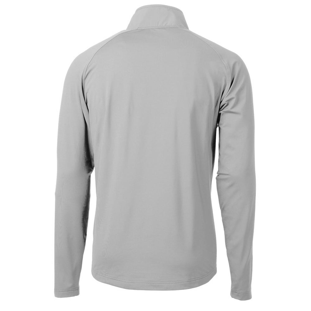 Buffalo Bills Cutter & Buck Adapt Eco Knit Hybrid Recycled Quarter-Zip Throwback Pullover Top - Gray - NFL