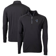 Indianapolis Colts Cutter & Buck Adapt Eco Knit Stretch Recycled Quarter-Zip Throwback Pullover Top - Black - NFL