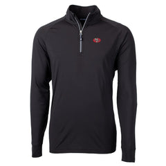 San Francisco 49ers Cutter & Buck Adapt Eco Knit Stretch Recycled Quarter-Zip Throwback Pullover Top - Black - NFL